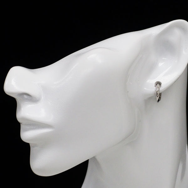 Pt900 ダイヤモンド フープ ピアス 0.130ct