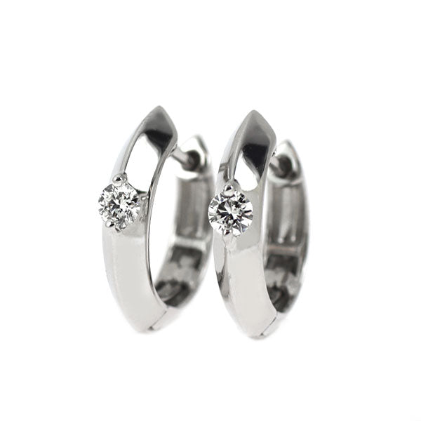 Pt900 ダイヤモンド フープ ピアス 0.130ct