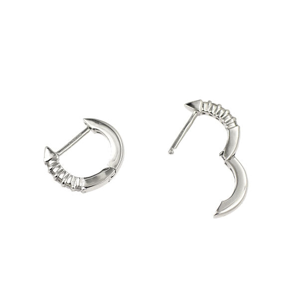 Pt900 ダイヤモンド ピアス 0.10ct フープ