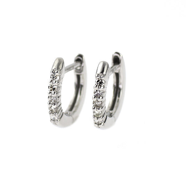 Pt900 ダイヤモンド ピアス 0.10ct フープ