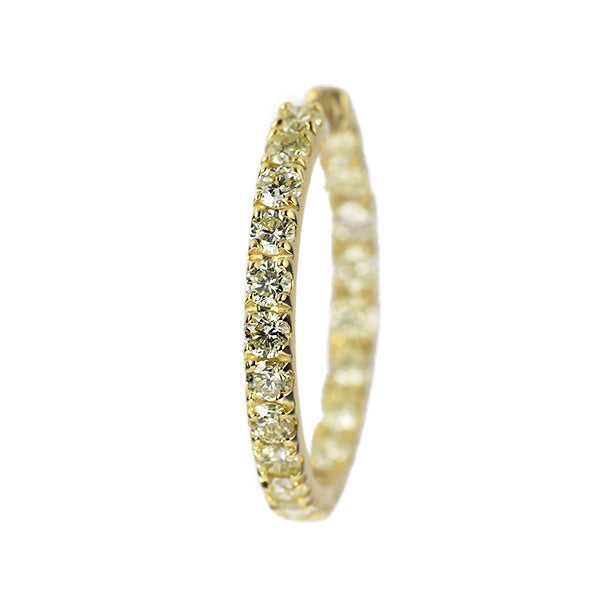 K18YG ダイヤモンド ピアス 0.90ct フープ 片方のみ シングルピアス