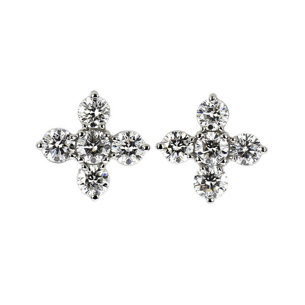 Pt900 ダイヤモンド ピアス 1.02ct