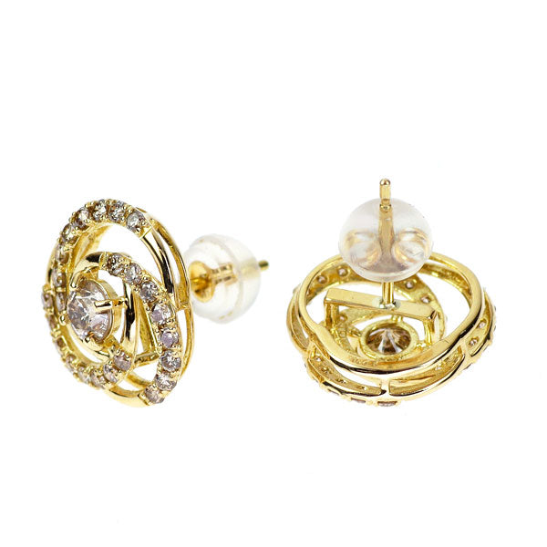 K18YG ダイヤモンド ピアス 0.90ct