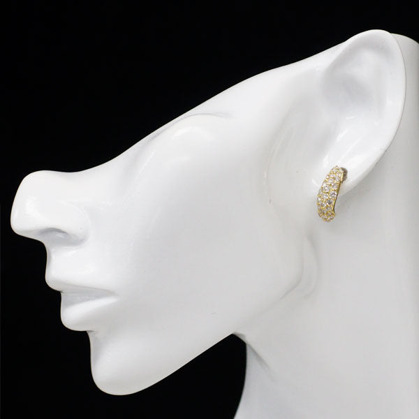 K18YG ダイヤモンド ピアス 2.00ct パヴェ