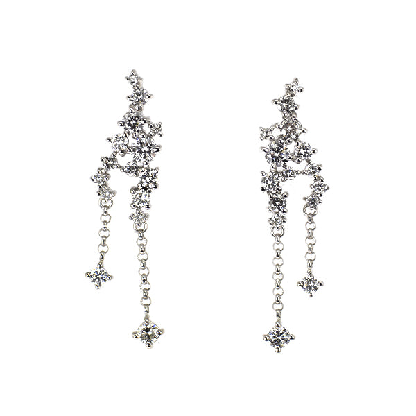 K18WG ダイヤモンド ピアス 1.00ct