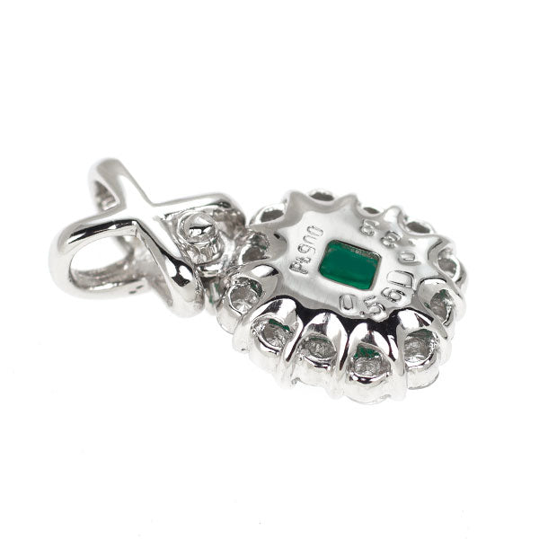 Pt900 エメラルド ダイヤモンド ペンダントトップ 0.56ct D0.33ct