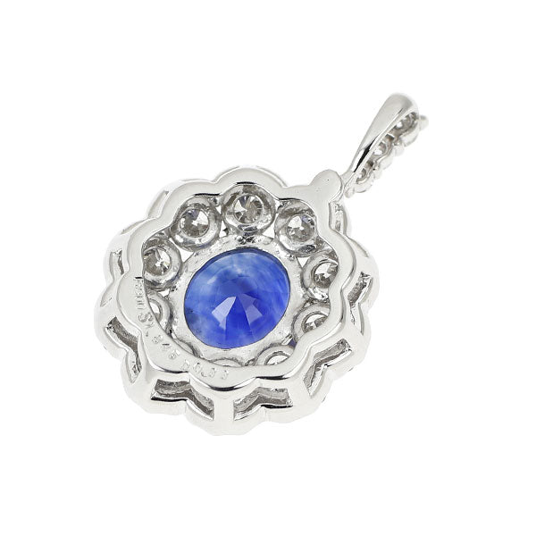 Pt900 サファイア ダイヤモンド ペンダントトップ 1.845ct D0.88ct