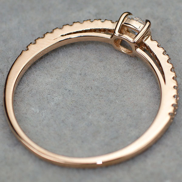 K18PG ローズカット ダイヤモンド リング 0.25ct