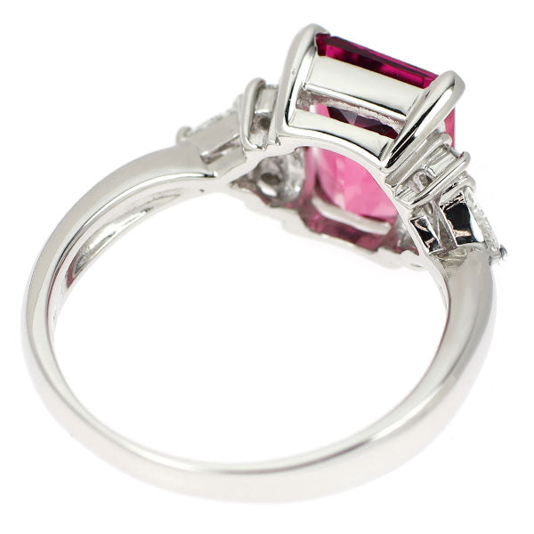 Pt900 ピンクトルマリン ダイヤモンド リング 2.41ct D0.25ct