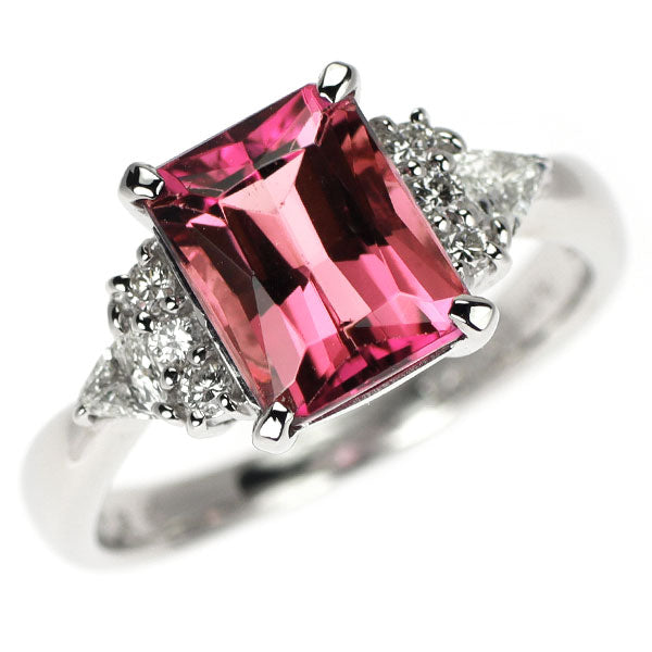 Pt900 ピンクトルマリン ダイヤモンド リング 2.41ct D0.25ct