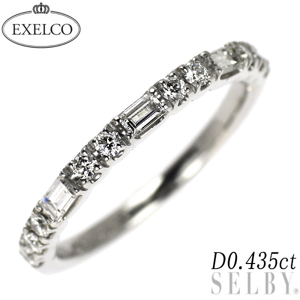 エクセルコ Pt950 ダイヤモンド リング 0.435ct ハーフエタニティ