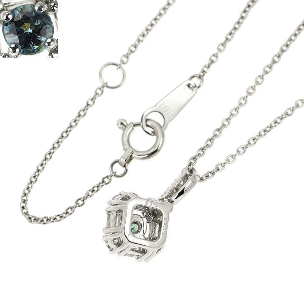 希少 Pt900/ Pt850 アレキサンドライト ダイヤモンド ペンダントネックレス 0.15ct D0.25ct
