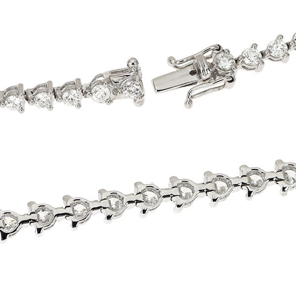 K18WG ダイヤモンド テニス ブレスレット 4.00ct