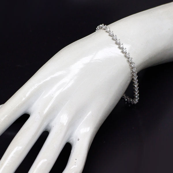 K18WG ダイヤモンド テニス ブレスレット 4.00ct