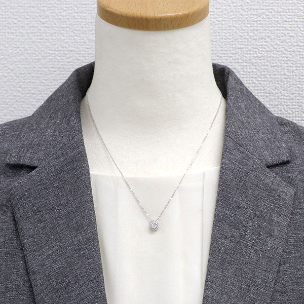 K18WG ダイヤモンド ペンダントネックレス 0.35ct