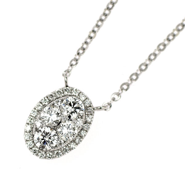 K18WG ダイヤモンド ペンダントネックレス 0.35ct