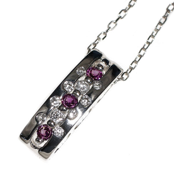希少 Pt900/ Pt850 アレキサンドライト ダイヤモンド ペンダントネックレス 0.11ct D0.14ct
