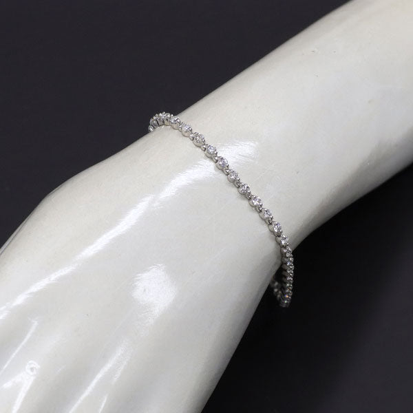 K18WG ダイヤモンド テニス ブレスレット 2.00ct