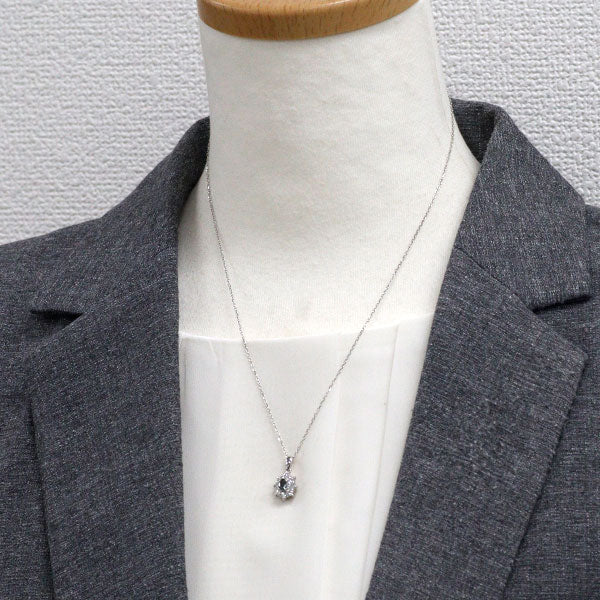 希少 Pt900/ Pt850 アレキサンドライト ダイヤモンド ペンダントネックレス 0.21ct D0.38ct