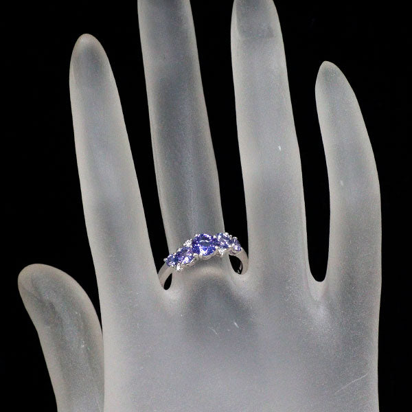 K18WG タンザナイト ダイヤモンド リング 1.00ct D0.06ct