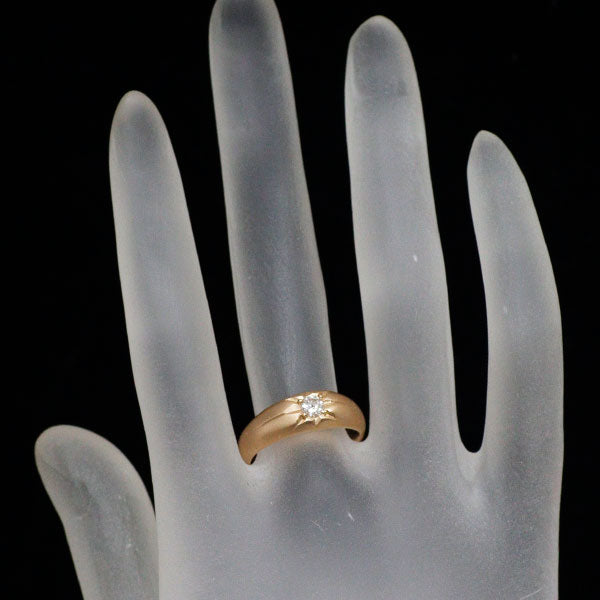 K18YG ダイヤモンド リング 0.18ct 後光留め