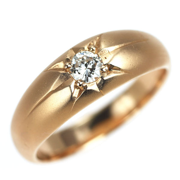 K18YG ダイヤモンド リング 0.18ct 後光留め