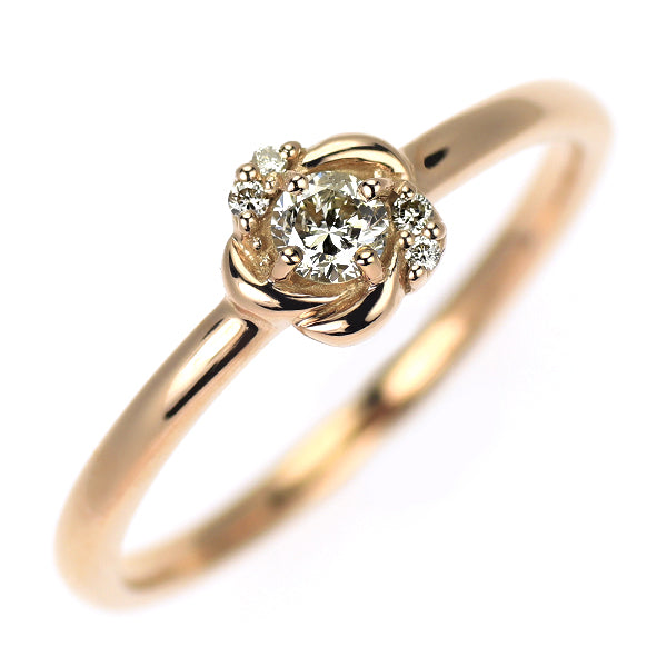 K18PG ダイヤモンド リング 0.11ct フラワー