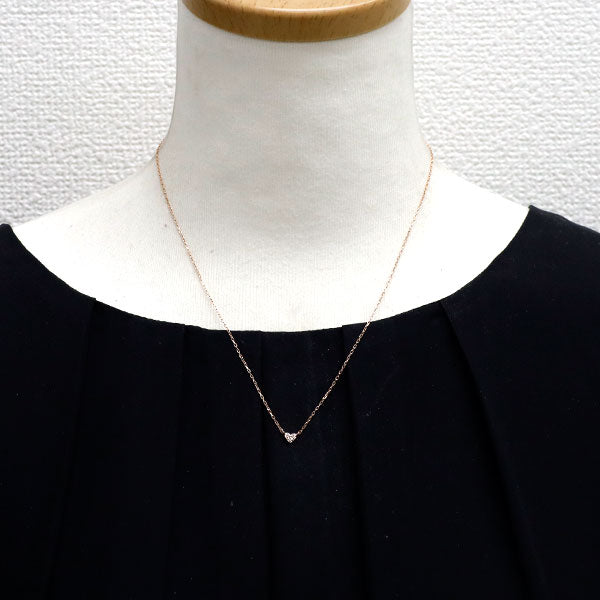 K10PG ダイヤモンド ペンダントネックレス ハート