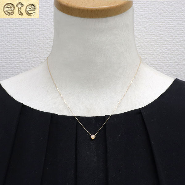 エテ/ete K10YG ハートカボション オパール ペンダントネックレス