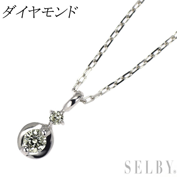 K10WG ダイヤモンド ペンダントネックレス