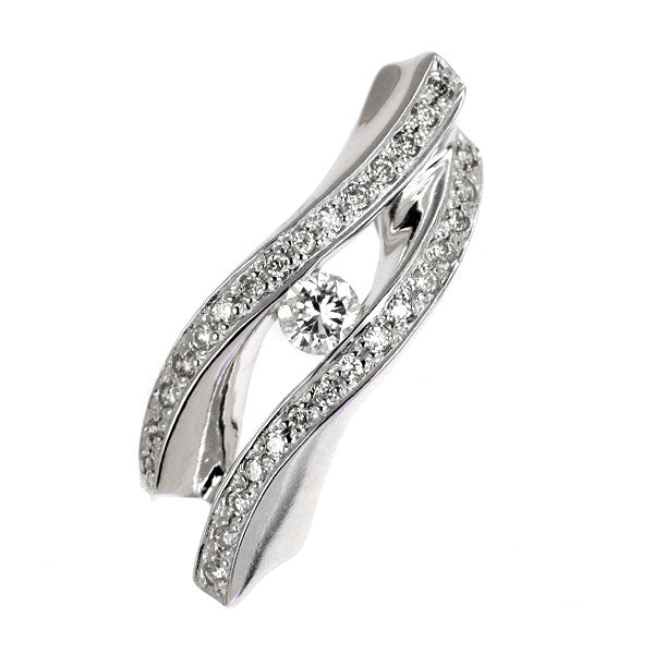 K18WG ダイヤモンド ペンダントトップ 0.30ct