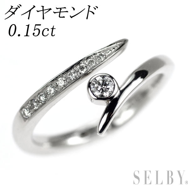 K18WG ダイヤモンド リング 0.15ct