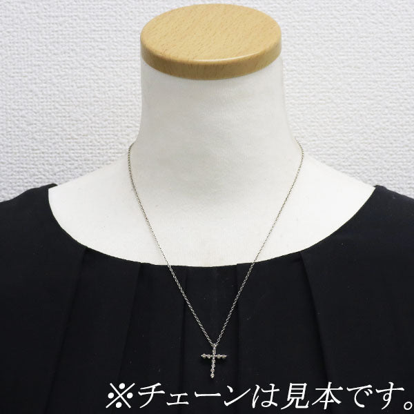 K18WG ダイヤモンド ペンダントトップ 0.50ct クロス
