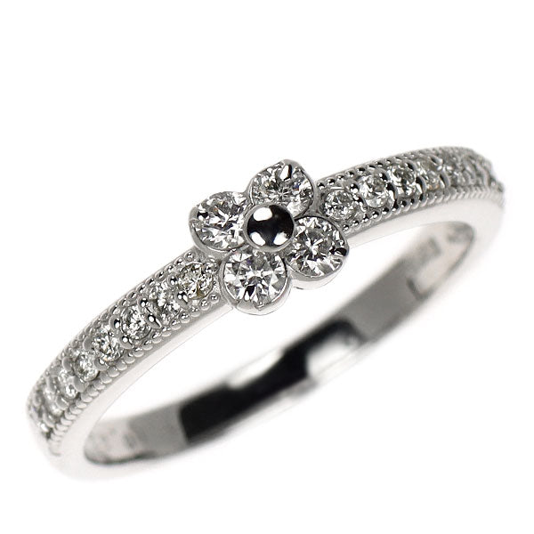 K18WG ダイヤモンド リング 0.33ct フラワー