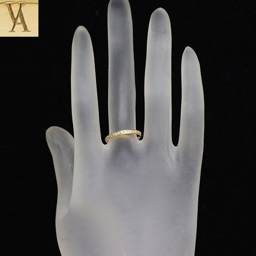 ヴァンドーム青山 K18YG ダイヤモンド リング 0.15ct ハーフエタニティ