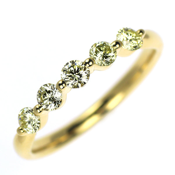 K18YG ダイヤモンド リング 0.50ct  一文字