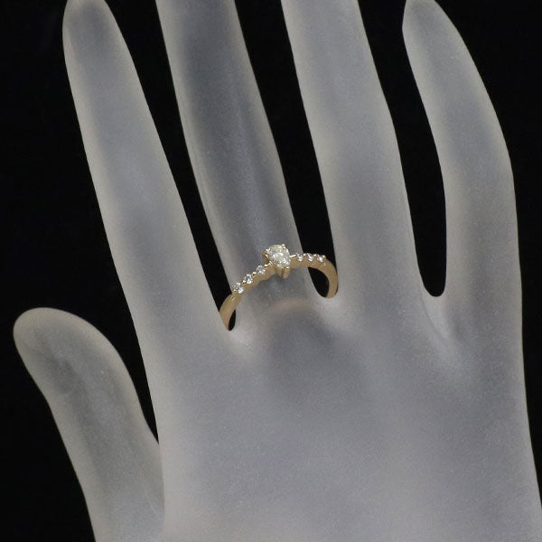 K18PG ペアシェイプ ダイヤモンド リング 0.22ct D0.12ct