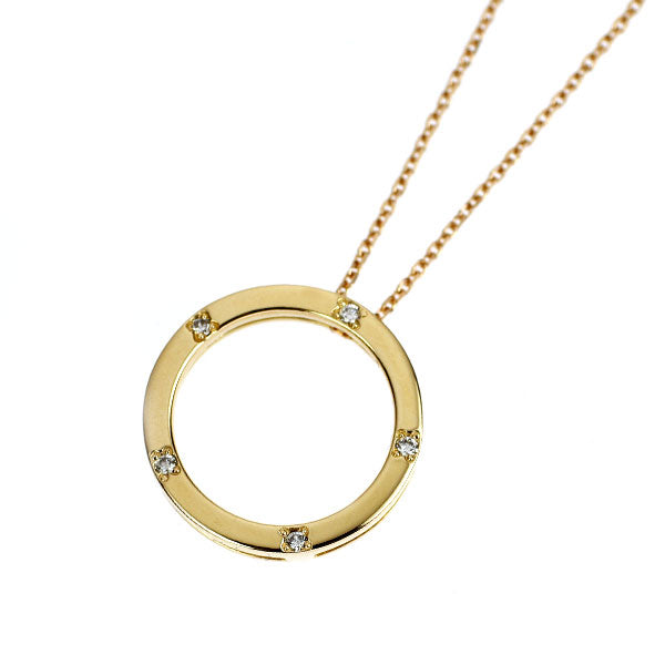 テイクアップ K18YG/PG ダイヤモンド ペンダントネックレス 0.03ct