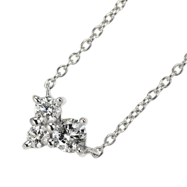 K18WG ダイヤモンド ペンダントネックレス 0.19ct ハート