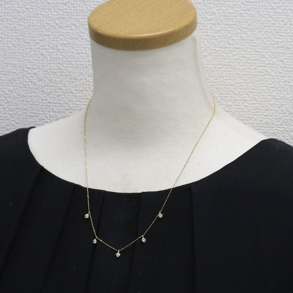 K18YG ダイヤモンド ステーションネックレス 0.64ct