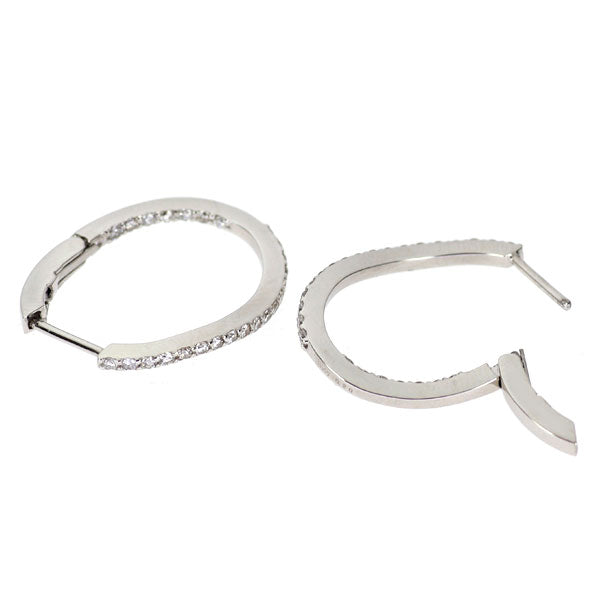 Pt900 ダイヤモンド フープ ピアス 0.40ct