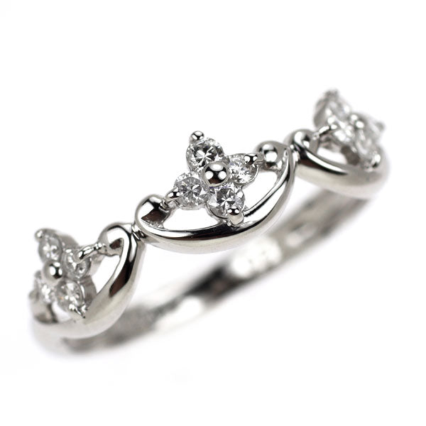 Pt900 ダイヤモンド リング 0.25ct フラワー
