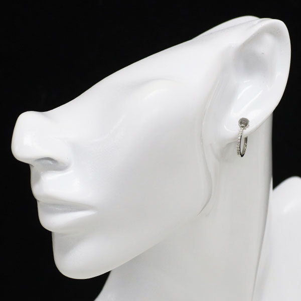 Pt900 ダイヤモンド フープ ピアス 0.16ct