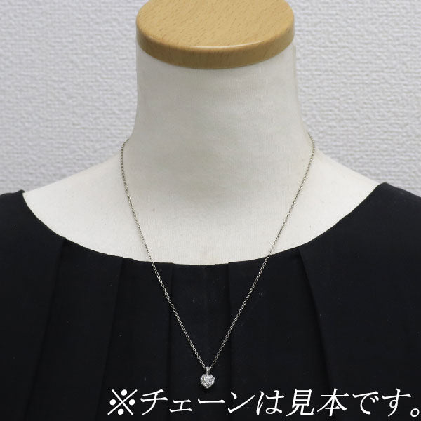 Pt900 ハートシェイプ ダイヤモンド ペンダントトップ 0.25ct D0.27ct