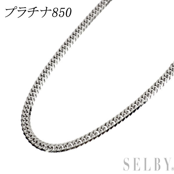 Pt850 ネックレス 喜平 6面ダブル