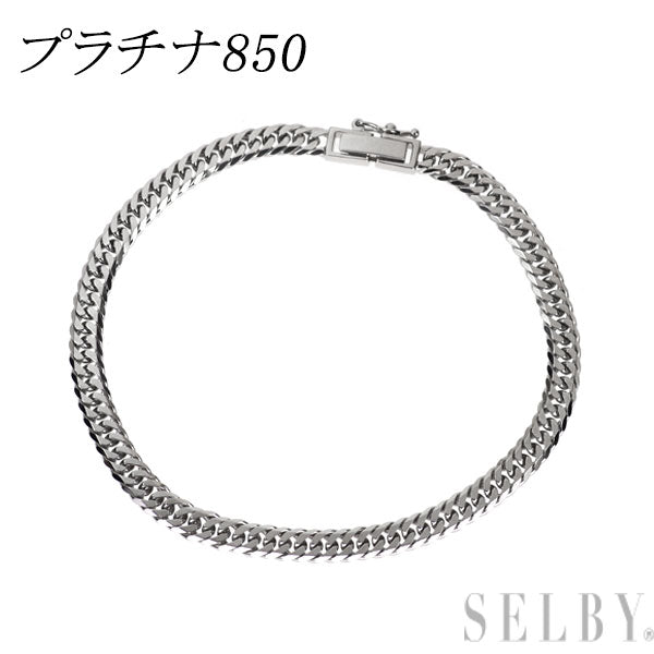 Pt850 ブレスレット 喜平 6面ダブル