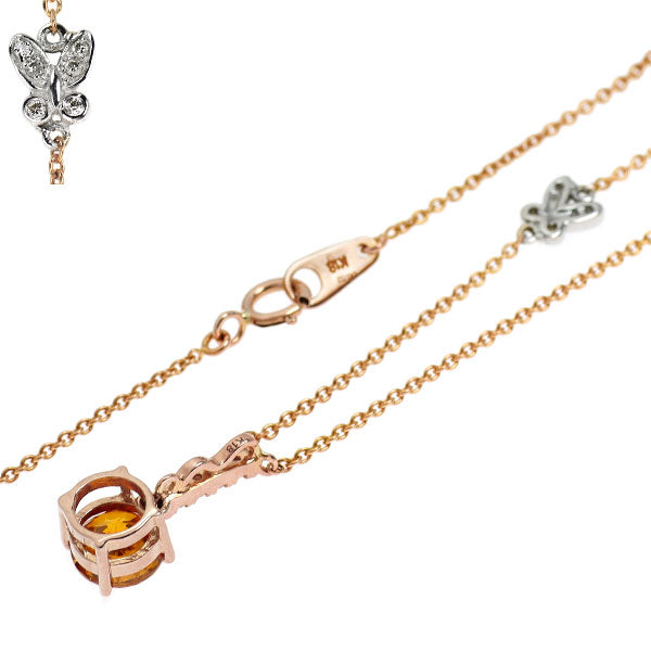 K18PG/ K18YG/WG スファレライト ダイヤモンド ペンダントネックレス 1.24ct D0.07ct