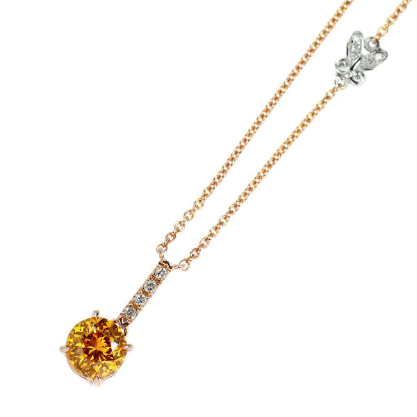 K18PG/ K18YG/WG スファレライト ダイヤモンド ペンダントネックレス 1.24ct D0.07ct