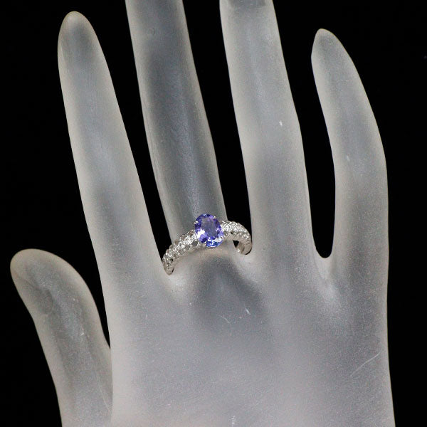 K18WG タンザナイト ダイヤモンド リング 1.13ct D0.10ct