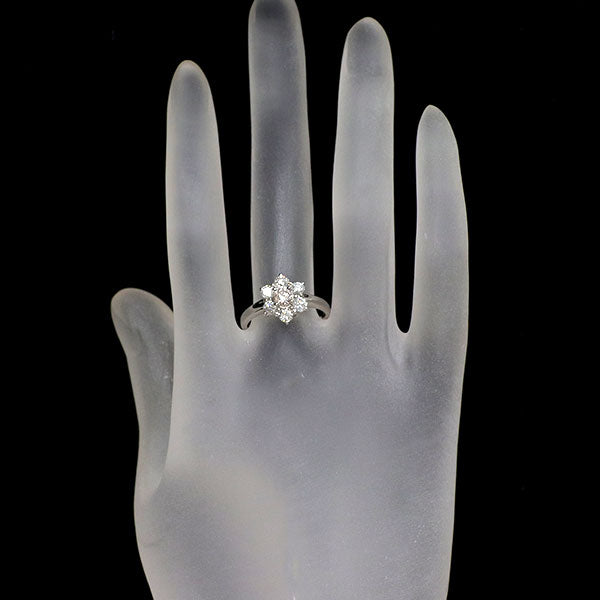 希少 Pt900 天然ピンク ダイヤモンド リング 0.334ct LOP SI2 D0.65ct フラワー